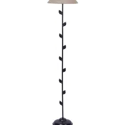 Devansh Beige Solid Traditional Floor Lamp with Shade image 2