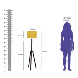 SANDED EDGE Yellow Tripod Floor Lamp image 3