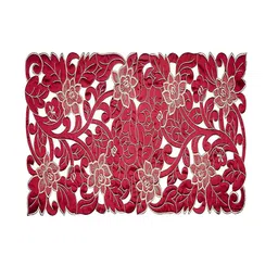 Kuber Industries Maroon Embroidered Table Runner image 3