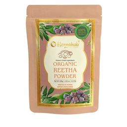 HENNAHUB Organic Reetha Powder For Natural Hair Cleansing And Scalp Health- 100 g-50