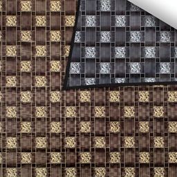 Stylista Brown & Grey Geometric Printed Waterproof Rectangular Reversible Bed Server Mat image 2