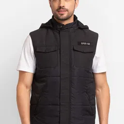 SPYKAR Men Black brown Colourblocked Padded Jacket-35