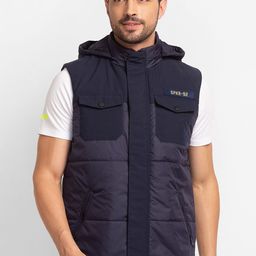 SPYKAR Men Blue Colourblocked Padded Jacket-43