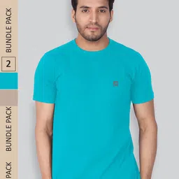 LUX NITRO Pack Of 2 Cotton Anti Odour Lounge T-shirt-image-72