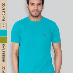 LUX NITRO Pack Of 2 Anti Odour Round Neck Lounge T-Shirt-image-88