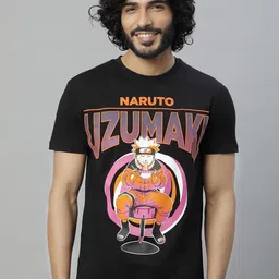 Free Authority Graphic Naruto Printed Pure Cotton T-shirt-image-73