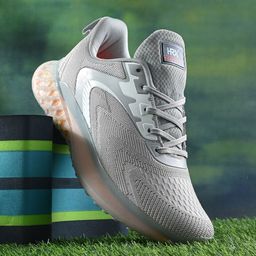 HRX by Hrithik Roshan Men Grey & Orange Mesh Walking Shoes-18