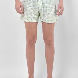 SI2 SLIP IN 2 Men Green Printed Pure Cotton Boxers-96