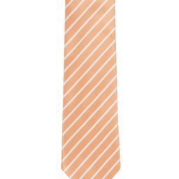 Alvaro Castagnino Men Orange & White Striped Broad Tie-image-77
