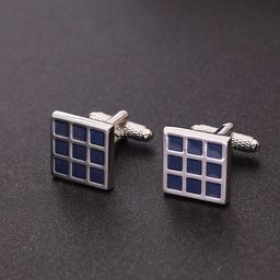Alvaro Castagnino Metal Checked Cufflink-picture-53