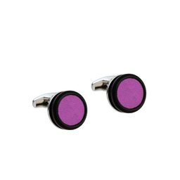 Alvaro Castagnino Purple & Black Round Cufflink-image-77