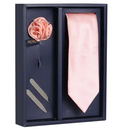 PELUCHE Men Peach-Coloured Broad Tie-image-2