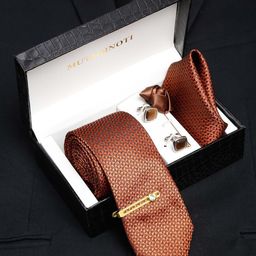 MUTAQINOTI Men Silk Necktie Accessory Gift Set-image-58