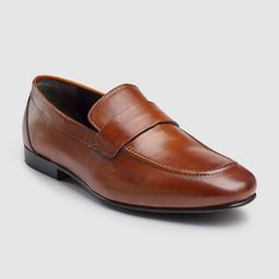 HATS OFF ACCESSORIES Men Textured Leather Formal Loafers-image-73