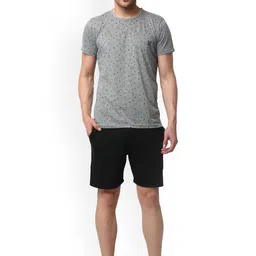 VIMAL JONNEY Men Printed T-shirt With Shorts Night Suit-image-52