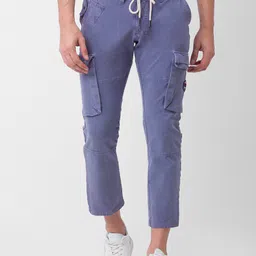 SPYKAR Men Grey Slim Fit Joggers Trousers-picture-30
