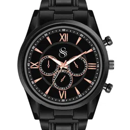 Shocknshop Men Bracelet Style Straps Analogue Chronograph Watch Watch68RoseGold-94
