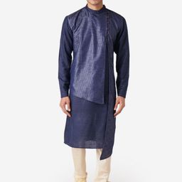 ZOIS Men Ethnic Motifs Angrakha Kurta with Churidar-picture-15