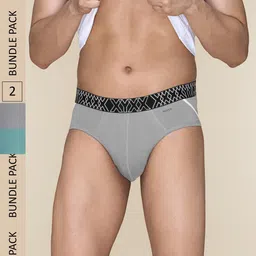 XYXX Pack Of 2 Cotton Basic Briefs XYBRF2PCKN644-image-79