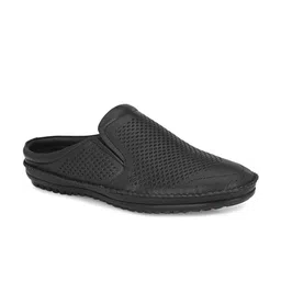 Egoss Men Textured Leather Mules-image-90