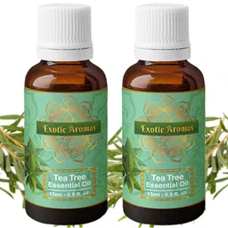 EXOTIC AROMAS 2-Pcs Tea Tree Essential Oil For Skin & Hair - 15ml Each-image-45