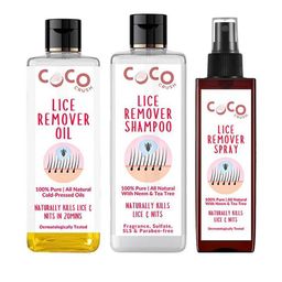 Coco Crush Set Of 3 Lice Remover Oil, Shampoo & Spray - 100 ml Each-5