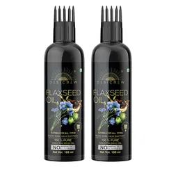 Desi Crew Set Of 2 100% Pure & Natural Flaxseed Oil For Hair & Skin - 100 ml Each-22