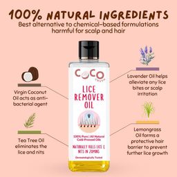 Coco Crush Set Of 2 Lice Remover Pure & Natural Oil & Shampoo - 100 ml Each image 5