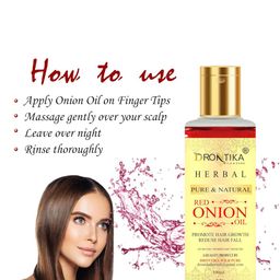 DRONTIKA Set of 3 Herbal Pure & Natural Red Onion Oil - 100ml Each image 2