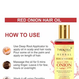 DRONTIKA Set of 3 Herbal Pure & Natural Red Onion Oil - 100ml Each image 5