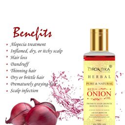 DRONTIKA Set of 3 Herbal Pure & Natural Red Onion Oil - 100ml Each image 4