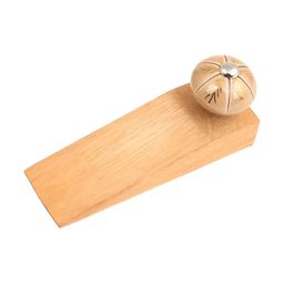 Indianshelf Brown & Gold-toned Leaf Floral Ceramic Wooden Door Stoppers-38