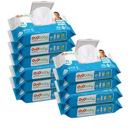 OyO Baby Set of 10 Water Based Baby Wipes with Aloe Vera - 72 Wipes Per Pack-image-93