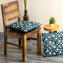 SKANDA FAB Green  & White 2 Pieces Printed Pure Cotton Chair Pads-26