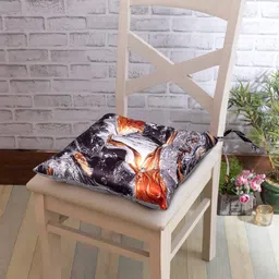 DECOREALM Black & Grey Pack of 2 Printed Chair Pads-picture-47