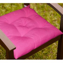Lushomes Set Of 4 Fuchsia Pink Solid General Support Water Resistant Chairpads-11