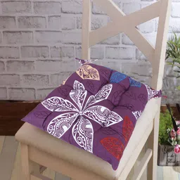 Kuber Industries Purple 2 Pieces Printed Cotton Chair Pads-image-11