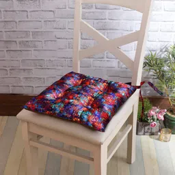 DECOREALM Blue & Orange Pack of 2 Printed Chair Pads-picture-13