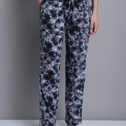 Shararat Women Abstract Printed Pure Cotton Lounge Pants-image-84
