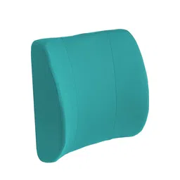 Pum Pum Sky-Blue Solid Memory Foam Therapedic Backrest Lumbar Pillow-28