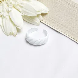 JOKER & WITCH White Truffle Croissant Finger Ring-picture-25