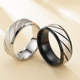 VIEN Set Of 2 Silver Plated Finger Rings-image-81