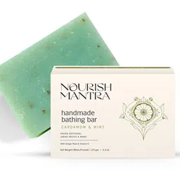 Nourish Mantra Handmade Bathing Soap with Cardamom Mint & Ginger Root Oil - 125 g-93