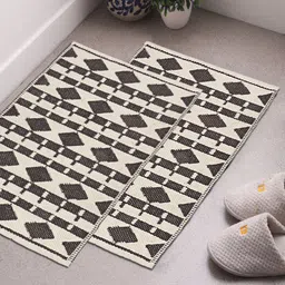 Saral Home Set Of 2 Brown & Beige Printed Multiuse Floor Rugs-54