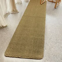 Saral Home Gold-Toned Solid Anti-Skid Floor Runner-36
