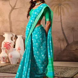 Anouk Ethnic Motifs Printed Zari Saree-picture-16