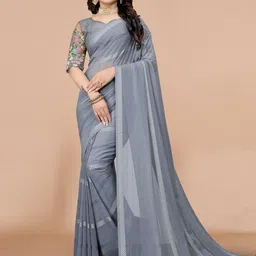 K 5 Fashion Striped Woven Design Pure Georgette Saree-image-71