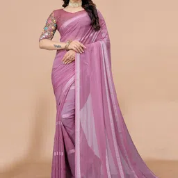 K 5 Fashion Striped Woven Design Pure Georgette Saree-image-33