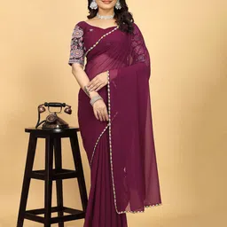 K 5 Fashion Embroidered Pure Georgette Saree-picture-21