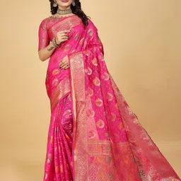 K 5 Fashion Embroidered Organza Saree-image-62